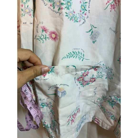 Cherokee 2X Floral Bird Botanical Print Scrub Jacket Made in USA - Picture 6 of 8